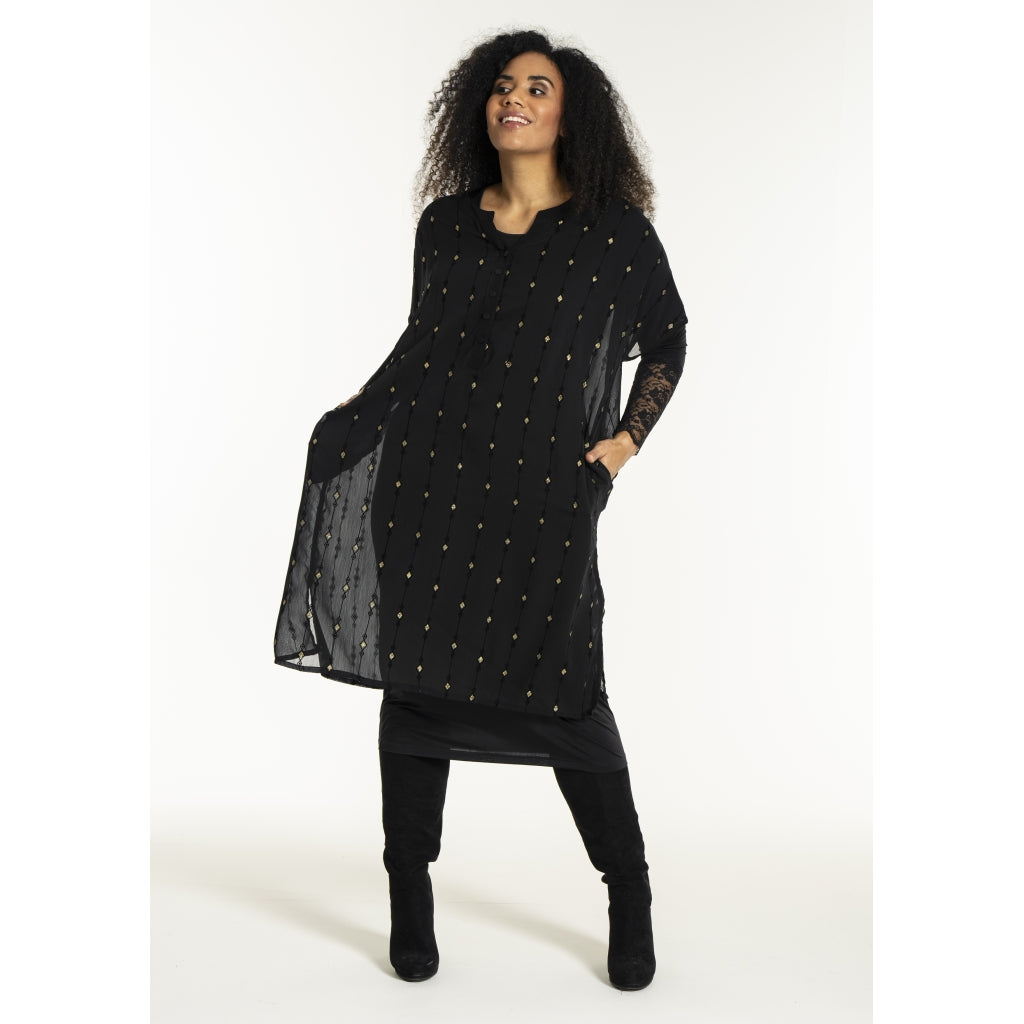 Studio SUlla Dress Dress Black with gold squares